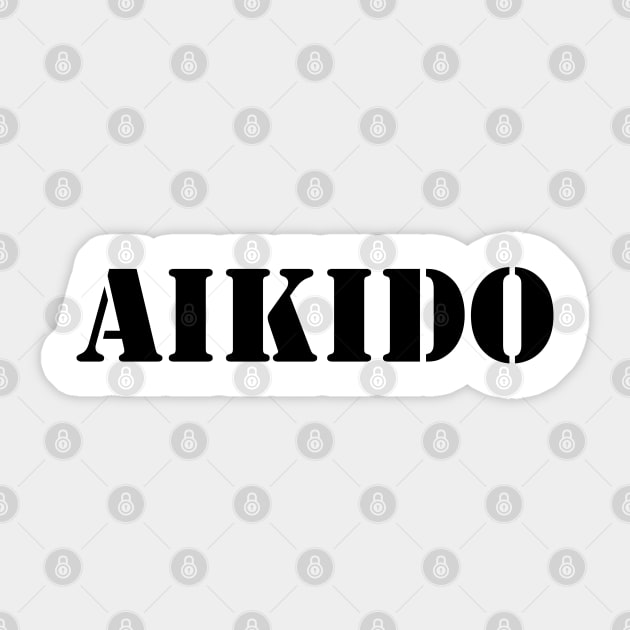 I love aikido Sticker by busines_night